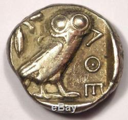 Ancient Athens Greece Athena Owl Tetradrachm Coin (454-404 BC) Very Fine (VF)