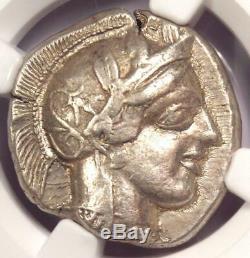 Ancient Athens Greece Athena Owl Tetradrachm Coin (455-440 BC) NGC Choice VF