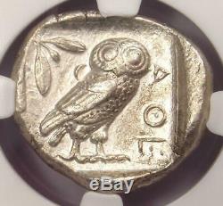 Ancient Athens Greece Athena Owl Tetradrachm Coin (455-440 BC) NGC XF