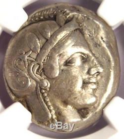 Ancient Athens Greece Athena Owl Tetradrachm Coin (Early 455-440 BC) NGC VF