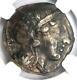 Ancient Athens Greece Athena Owl Tetradrachm Silver Coin (393-294 Bc) Ngc Fine