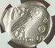 Ancient Athens Greece Athena Owl Tetradrachm Silver Coin 440-404 Bc Ngc Ms