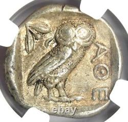Ancient Athens Greece Athena Owl Tetradrachm Silver Coin 440 BC NGC Choice VF
