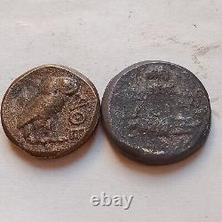 Ancient Attica Athens 440-404 Bc Ar Tetradrachm Greek Silver Athena 2 Owl Coins
