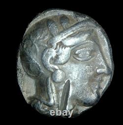 Ancient Egypt, Pharaonic Kingdom- 4th c BC Athena owl silver tetradrachm #8185
