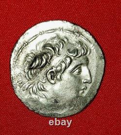Ancient GREECE/ANTIOCHUS VII CAPPADOCIAN/SELEUKID LARGE Silver Tetra 138-129BC