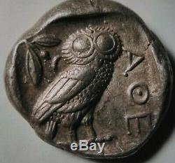 Ancient Greece Athena OWL 454 BC. Attica Athens Stunning Tetradrachm Silver Coin