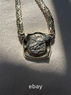 Ancient Greek Athena and the Owl Silver Tetradrachm Pendant Necklace