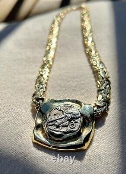 Ancient Greek Athena and the Owl Silver Tetradrachm Pendant Necklace