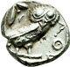 Ancient Greek. Attica. Athens. 454-404 Bc. Tetradrachm Athena / Owl Silver Coin