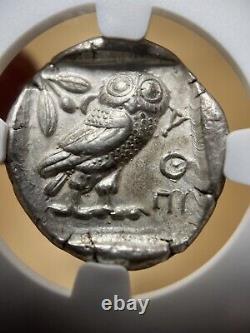 Ancient Greek, Attica, Athens, Silver Owl Tetradrachm. NGC AU 5/3