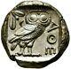Ancient Greek. Attica Athens Circa 454-404 Bc. Toned Tetradrachm Owl Silver Coin