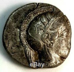 Ancient Greek. Attica Athens circa 454-404 BC. Toned Tetradrachm Owl Silver Coin