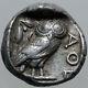 Ancient Greek Coin Attica Athens Owl Silver Tetradrachm-test Cut-450 Bc