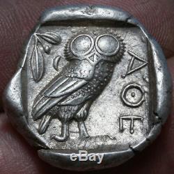 Ancient Greek Coin SILVER Tetradrachm Attica Athens Owl C. 430-420 BC