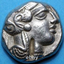 Ancient Greek Coin SILVER Tetradrachm Attica Athens Owl Circa 430s -420s BC