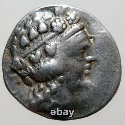 Ancient Greek Coin Thasos Island Thrace Dionysos Hercules Silver Tetradrachm Coi