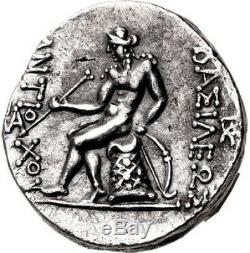 Ancient Greek Seleucid Kingdom Antiochus IV 175-164 BC AR Tetradrachm NGC CH XF
