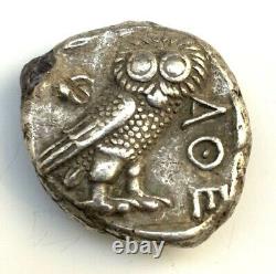 Ancient Greek Silver Coin Of Attica, Tetradrachm, 454 415 B. C. Profile Eye