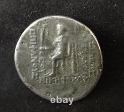 Ancient Greek Silver Tetradrachm, Head of Antiochus  Seleucid Kingdom