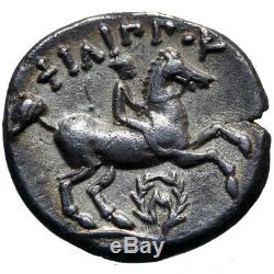 Ancient Greek coin Silver 1/5 Tetradrachm Philip II 359-336 BC Amphipolis Macedo