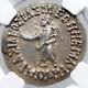 Ancient India Area King Maues Silver Tetradrachm Greek Coin Nike Ngc I87717