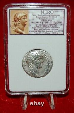 Ancient Roman Empire NERO Antioch Eagle Silver Tetradrachm 62-63AD