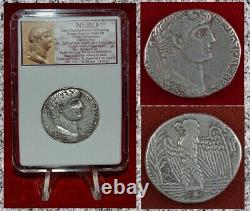 Ancient Roman Empire NERO Antioch Eagle Silver Tetradrachm Beautiful Coin