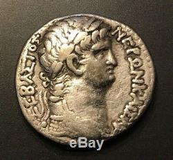 Ancient Roman Silver Tetradrachm Nero Antioch Mint 54 68 A. D. Year 10