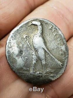 Ancient Silver Coin, Egypt, Ptolemy and Eagle back, Tetradrachm Nice Condition