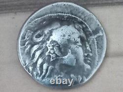 Ancient Silver Greek Tetradrachm 27.7 MM 14.47 Gr