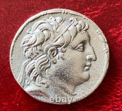 Antiochus VII Sidetes Euergetes ca 138-129 BC beautifull tetradrachm Athena rev