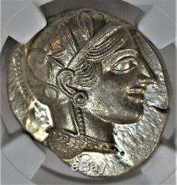 Athens AR Silver Tetradrachm NGC Choice MS 5/5 4/5 Fine Style