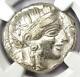 Athens Athena Owl Ar Tetradrachm Silver Coin 440-404 Bc Ngc Au 5/5 Strike