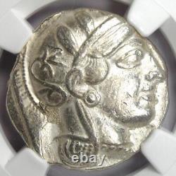 Athens Athena Owl AR Tetradrachm Silver Coin (440-404 BC) NGC Choice XF (EF)