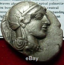 Athens, Athena Owl Silver tetradrachm 454-404 BC. Athena & Owl incuse SNG Cop 31