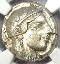 Athens Athena Owl Tetradrachm Coin 465-455 BC NGC AU Test Cut Early Issue