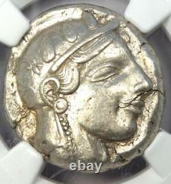 Athens Athena Owl Tetradrachm Coin 465-455 BC NGC AU Test Cut Early Issue