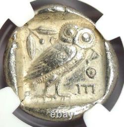 Athens Athena Owl Tetradrachm Coin (465-455 BC) NGC Choice VF Early Issue