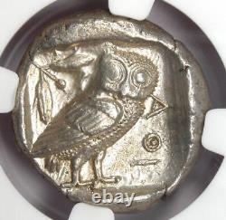 Athens Athena Owl Tetradrachm Coin 465-455 BC NGC Choice XF Early Issue