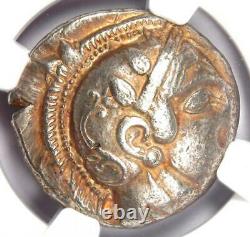 Athens Athena Owl Tetradrachm Coin 475-465 BC NGC Choice VF Early Issue