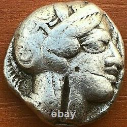 Athens, Attica 420 BC AR Tetradrachm Athena & Owl Ancient Greek Silver Coin