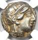 Athens Attica Greek Athena Owl Tetradrachm Coin 440-404 Bc Ngc Au 5/5 Strike