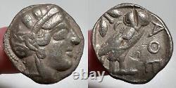Athens Greece Athena Owl AR Silver Tetradrachm Attica Ancient 440-404 BC