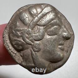 Athens Greece Athena Owl AR Silver Tetradrachm Attica Ancient 440-404 BC