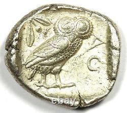 Athens Greece Athena Owl AR Tetradrachm Silver Coin (454-404 BC) Good VF