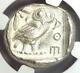 Athens Greece Athena Owl Tetradrachm Ancient Coin 440-404 Bc Certified Ngc Xf