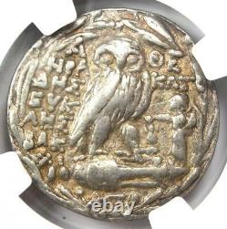 Athens Greece Athena Owl Tetradrachm Coin (105 BC, New Style) NGC Choice Fine