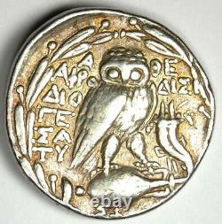 Athens Greece Athena Owl Tetradrachm Coin (120 BC, New Style) Superb VF