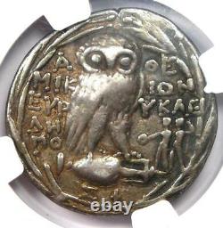 Athens Greece Athena Owl Tetradrachm Coin (124 BC, New Style) NGC VF, 5 Strike
